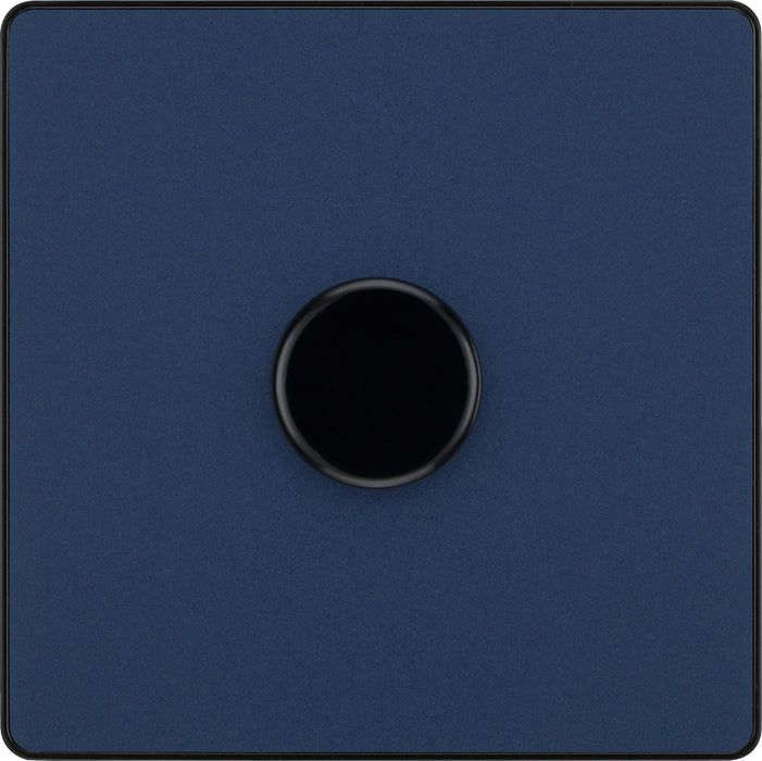 BG Evolve PCDDB81B 2-Way Trailing Edge LED 200W Single Dimmer Switch Push On/Off - Matt Blue (Black) - westbasedirect.com