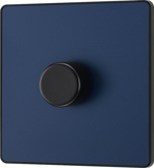 BG Evolve PCDDB81B 2-Way Trailing Edge LED 200W Single Dimmer Switch Push On/Off - Matt Blue (Black) - westbasedirect.com