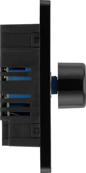 BG Evolve PCDDB82B 2-Way Trailing Edge LED 200W Double Dimmer Switch Push On/Off - Matt Blue (Black) - westbasedirect.com