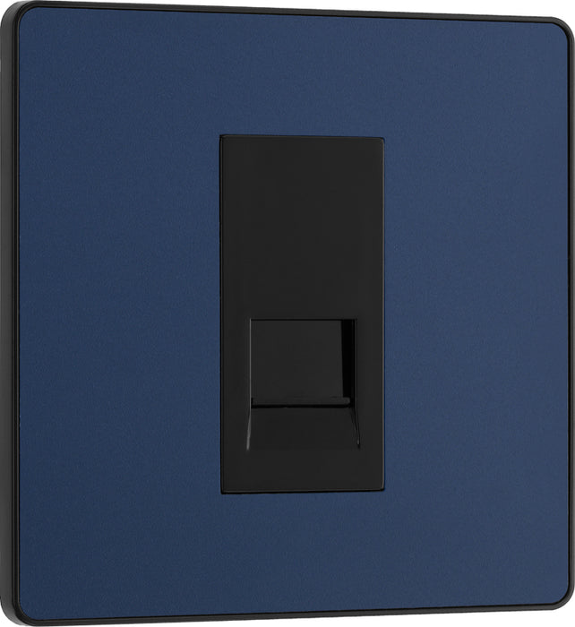 BG Evolve PCDDBBTS1B Single Secondary Telephone Socket - Matt Blue (Black) - westbasedirect.com