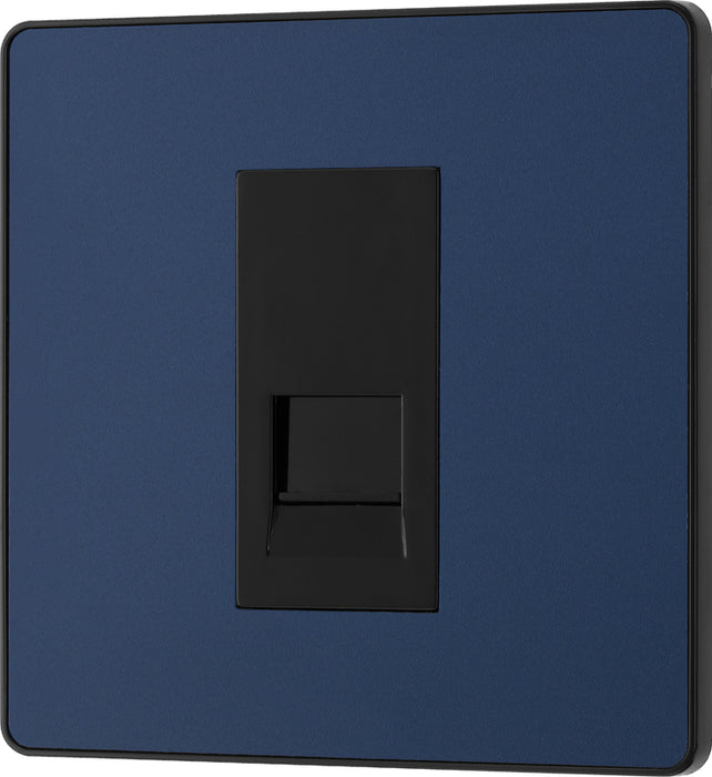 BG Evolve PCDDBBTS1B Single Secondary Telephone Socket - Matt Blue (Black) - westbasedirect.com