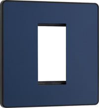 BG Evolve PCDDBEMS1B Single Euro Module Front Plate (25 x 50) - Matt Blue (Black)