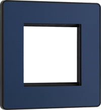 BG Evolve PCDDBEMS2B Twin Euro Module Aperture Single Front Plate (50 x 50) - Matt Blue (Black)