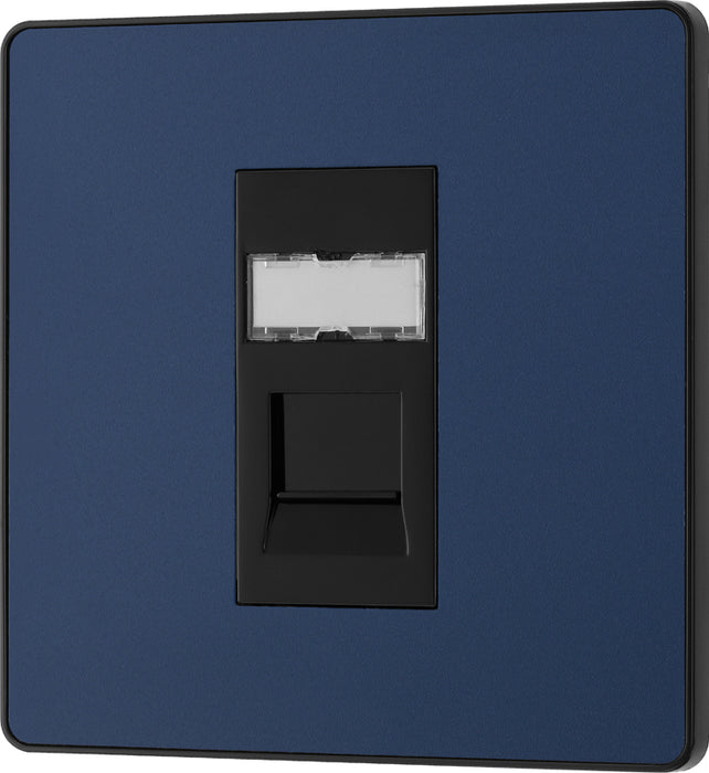BG Evolve PCDDBRJ451B Single RJ45 Telephone Socket - Matt Blue (Black) - westbasedirect.com