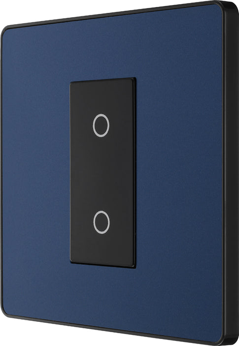 BG Evolve PCDDBTDM1B 2-Way Master 200W Single Touch Dimmer Switch - Matt Blue (Black) - westbasedirect.com