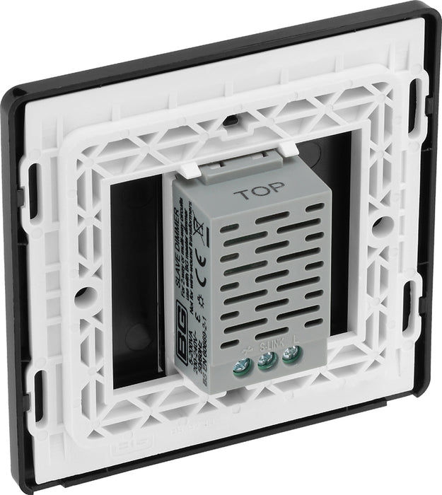 BG Evolve PCDDBTDS1B 2-Way Secondary 200W Single Touch Dimmer Switch - Matt Blue (Black) - westbasedirect.com