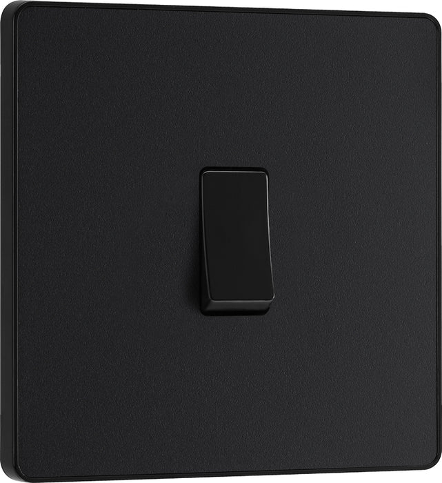 BG Evolve PCDMB12B 20A 16AX 2 Way Single Light Switch - Matt Black (Black) - westbasedirect.com