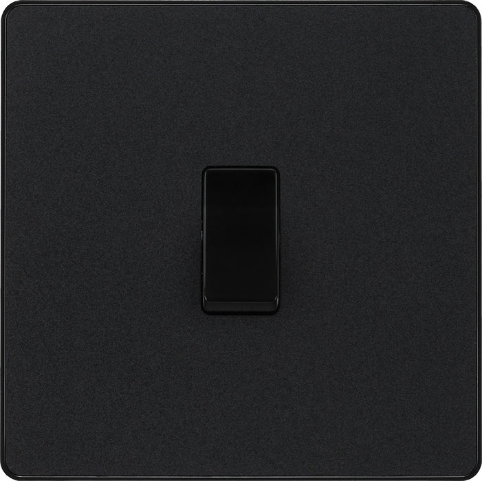 BG Evolve PCDMB12B 20A 16AX 2 Way Single Light Switch - Matt Black (Black) - westbasedirect.com