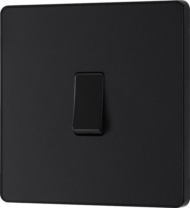 BG Evolve PCDMB12B 20A 16AX 2 Way Single Light Switch - Matt Black (Black) (5 Pack) - westbasedirect.com