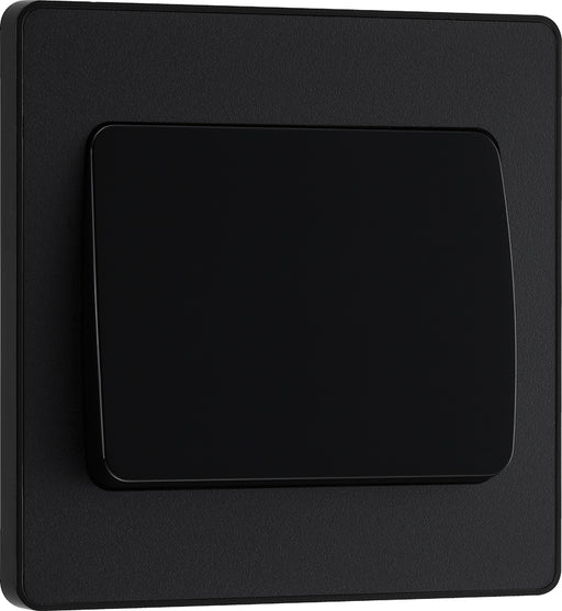BG Evolve PCDMB12WB 20A 16AX 2 Way Single Light Switch, Wide Rocker - Matt Black (Black) - westbasedirect.com