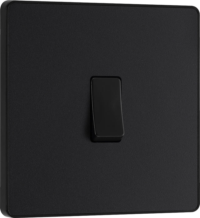 BG Evolve PCDMB13B 20A 16AX Single Intermediate Light Switch - Matt Black (Black) - westbasedirect.com