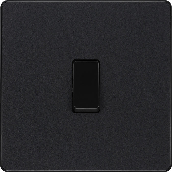 BG Evolve PCDMB13B 20A 16AX Single Intermediate Light Switch - Matt Black (Black) - westbasedirect.com