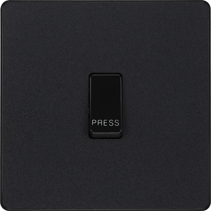 BG Evolve PCDMB14B 10A Single Press Switch - Matt Black (Black) - westbasedirect.com
