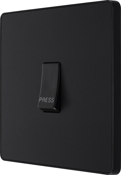 BG Evolve PCDMB14B 10A Single Press Switch - Matt Black (Black) - westbasedirect.com
