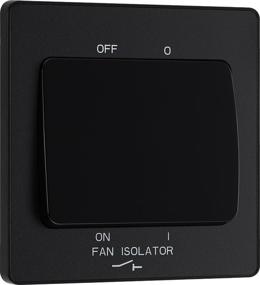 BG Evolve PCDMB15B 10A Triple Pole Fan Isolator Switch - Matt Black (Black) - westbasedirect.com