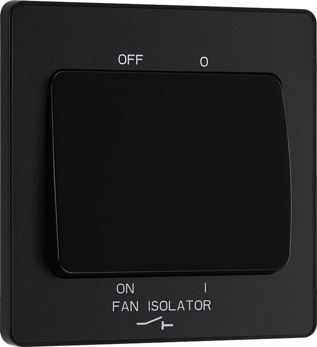 BG Evolve PCDMB15B 10A Triple Pole Fan Isolator Switch - Matt Black (Black) - westbasedirect.com