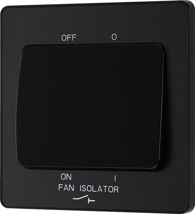 BG Evolve PCDMB15B 10A Triple Pole Fan Isolator Switch - Matt Black (Black) - westbasedirect.com