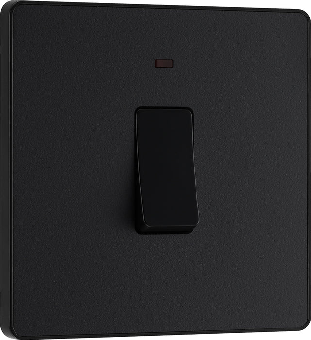 BG Evolve PCDMB31B 20A Double Pole Switch with Power LED Indicator - Matt Black (Black) - westbasedirect.com