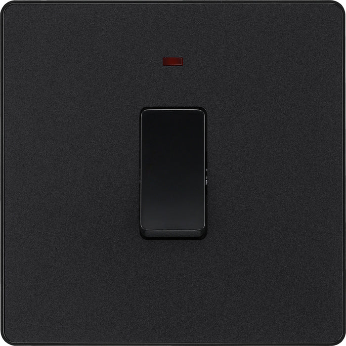 BG Evolve PCDMB31B 20A Double Pole Switch with Power LED Indicator - Matt Black (Black) - westbasedirect.com