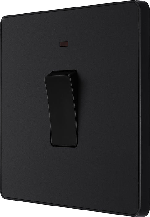 BG Evolve PCDMB31B 20A Double Pole Switch with Power LED Indicator - Matt Black (Black) - westbasedirect.com