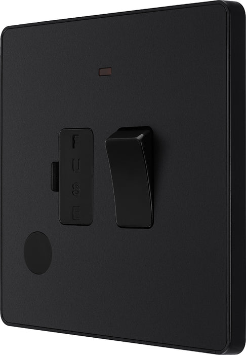 BG Evolve PCDMB52B 13A Switched Fused Connection Unit with Power LED Indicator & Flex Outlet - Matt Black (Black) - westbasedirect.com