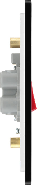 BG Evolve PCDMB72B 45A Double Pole Rectangular Switch with LED Power Indicator - Matt Black (Black) - westbasedirect.com