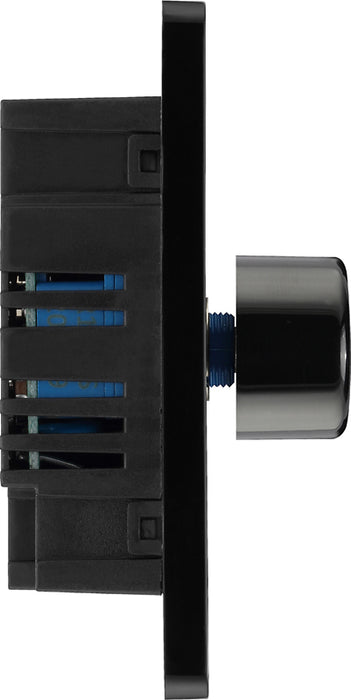 BG Evolve PCDMB82B 2-Way Trailing Edge LED 200W Double Dimmer Switch Push On/Off - Matt Black (Black) - westbasedirect.com