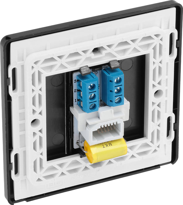 BG Evolve PCDMBBTM1B Single Master Telephone Socket - Matt Black (Black) - westbasedirect.com