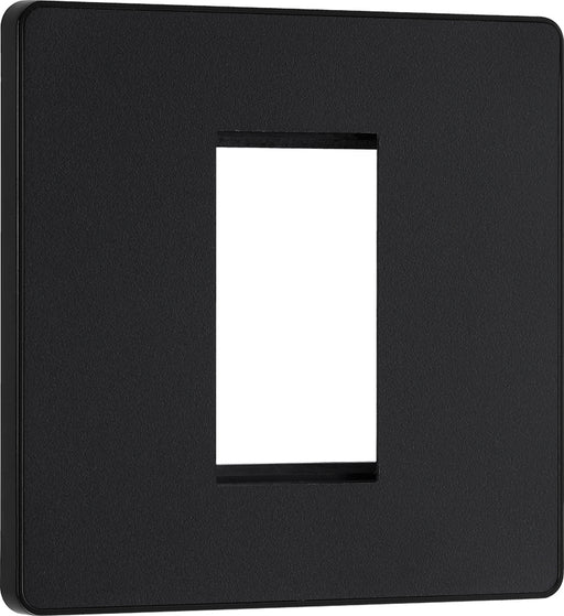 BG Evolve PCDMBEMS1B Single Euro Module Front Plate (25 x 50) - Matt Black (Black) - westbasedirect.com
