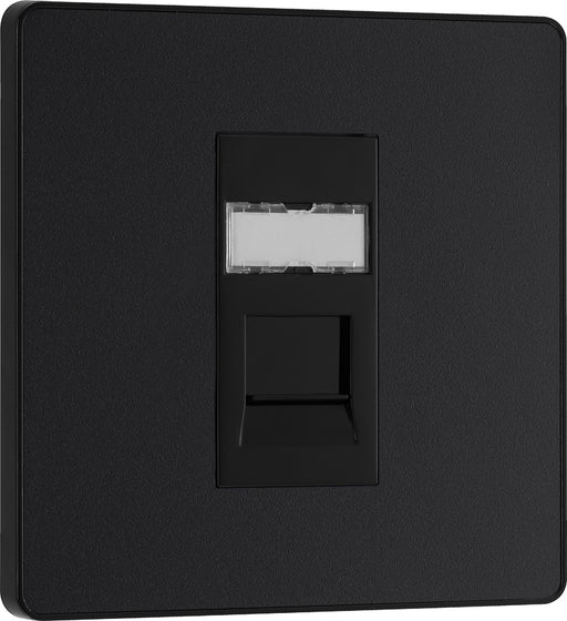 BG Evolve PCDMBRJ451B Single RJ45 Telephone Socket - Matt Black (Black) - westbasedirect.com