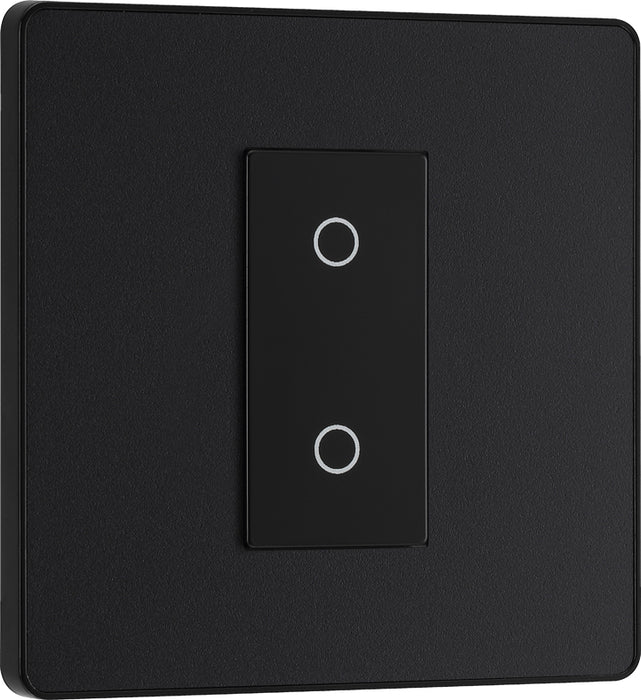 BG Evolve PCDMBTDS1B 2-Way Secondary 200W Single Touch Dimmer Switch - Matt Black (Black) - westbasedirect.com