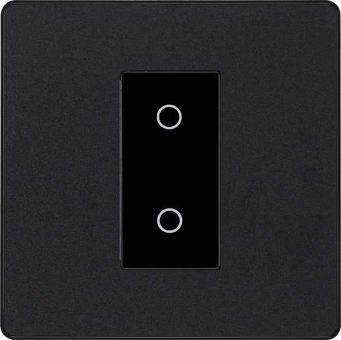 BG Evolve PCDMBTDS1B 2-Way Secondary 200W Single Touch Dimmer Switch - Matt Black (Black) - westbasedirect.com