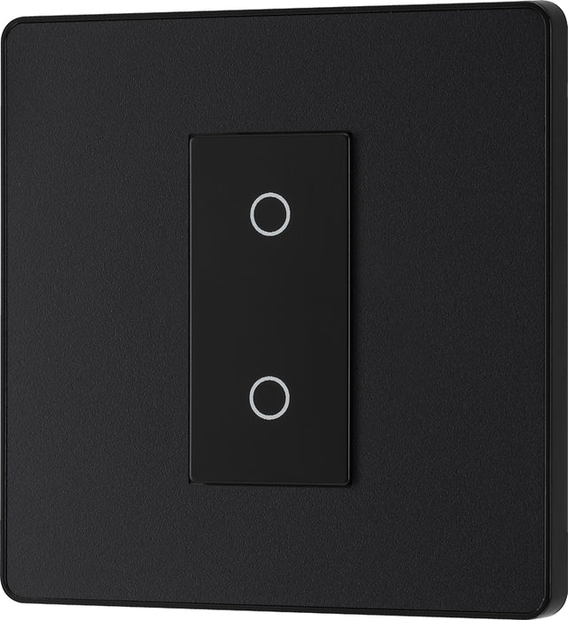 BG Evolve PCDMBTDS1B 2-Way Secondary 200W Single Touch Dimmer Switch - Matt Black (Black) - westbasedirect.com