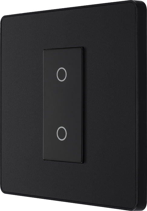 BG Evolve PCDMBTDS1B 2-Way Secondary 200W Single Touch Dimmer Switch - Matt Black (Black) - westbasedirect.com