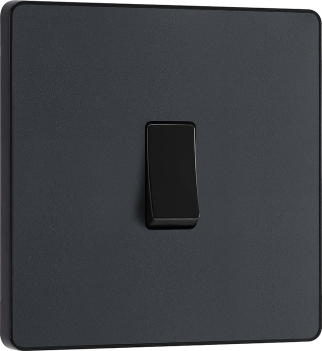BG Evolve PCDMG12B 20A 16AX 2 Way Single Light Switch - Matt Grey (Black) - westbasedirect.com