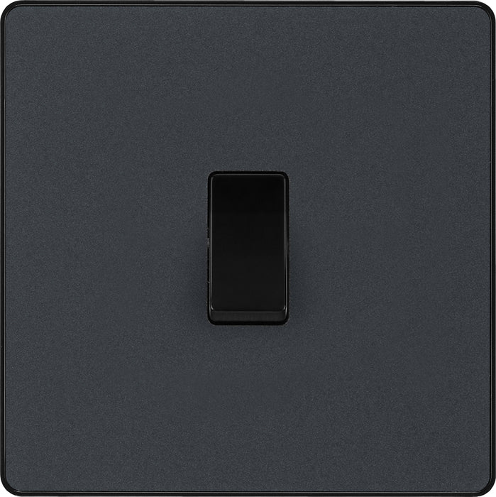 BG Evolve PCDMG12B 20A 16AX 2 Way Single Light Switch - Matt Grey (Black) - westbasedirect.com