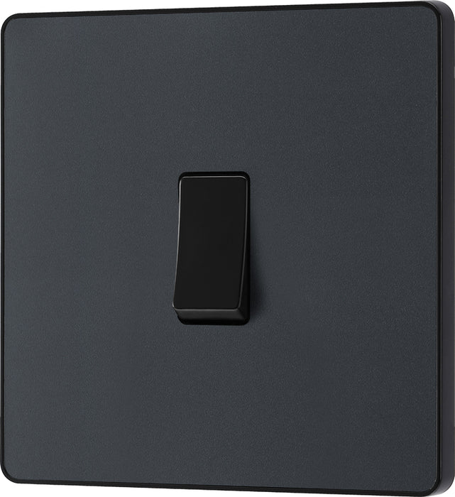BG Evolve PCDMG12B 20A 16AX 2 Way Single Light Switch - Matt Grey (Black) - westbasedirect.com