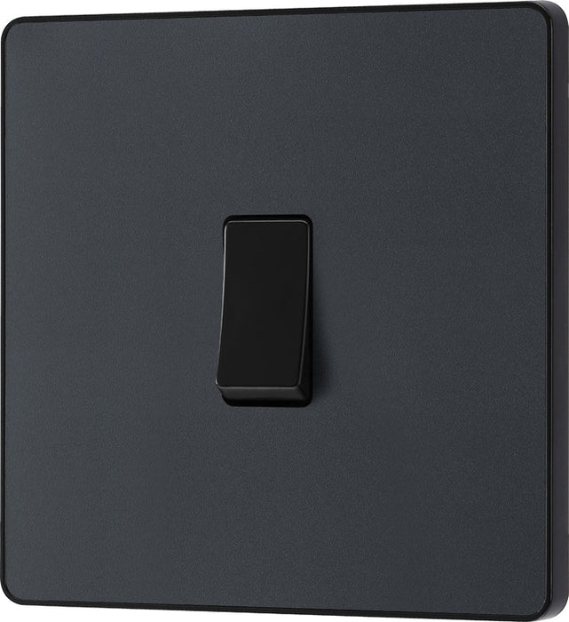 BG Evolve PCDMG12B 20A 16AX 2 Way Single Light Switch - Matt Grey (Black) (5 Pack) - westbasedirect.com