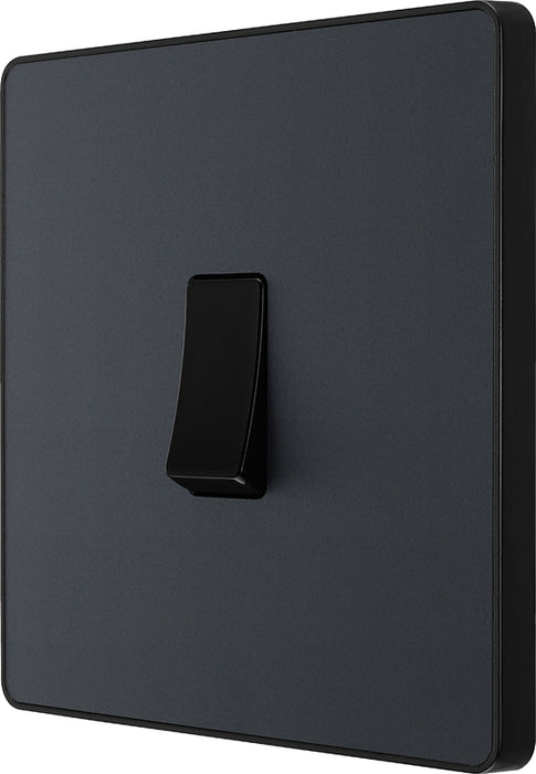 BG Evolve PCDMG12B 20A 16AX 2 Way Single Light Switch - Matt Grey (Black) - westbasedirect.com
