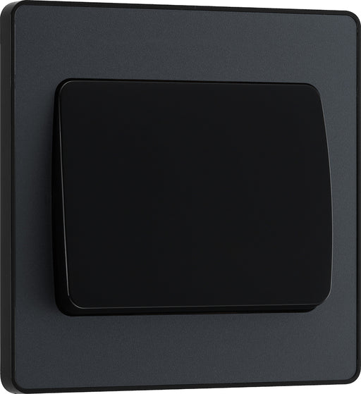 BG Evolve PCDMG12WB 20A 16AX 2 Way Single Light Switch, Wide Rocker - Matt Grey (Black) - westbasedirect.com