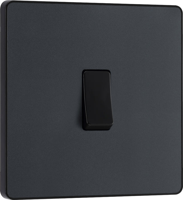 BG Evolve PCDMG13B 20A 16AX Single Intermediate Light Switch - Matt Grey (Black) - westbasedirect.com