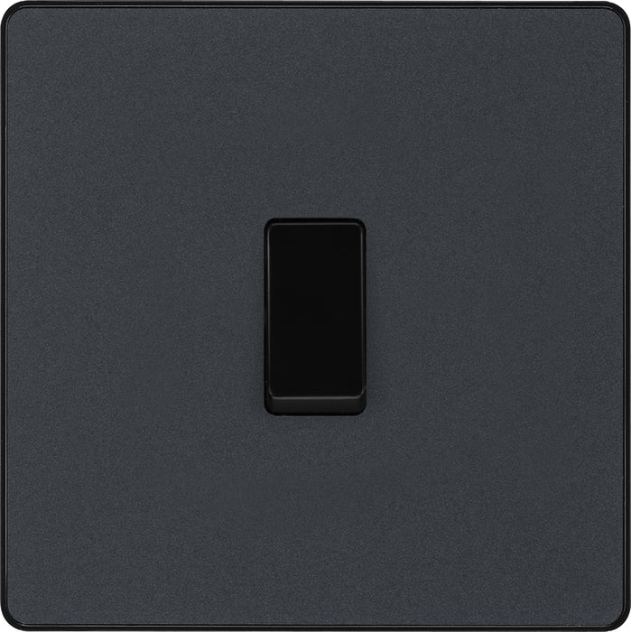 BG Evolve PCDMG13B 20A 16AX Single Intermediate Light Switch - Matt Grey (Black) - westbasedirect.com