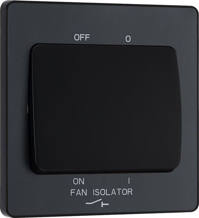 BG Evolve PCDMG15B 10A Triple Pole Fan Isolator Switch - Matt Grey (Black) - westbasedirect.com