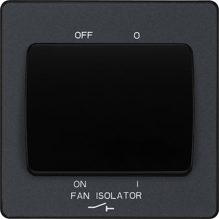 BG Evolve PCDMG15B 10A Triple Pole Fan Isolator Switch - Matt Grey (Black) - westbasedirect.com