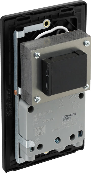 BG Evolve PCDMG20B 115/240V Dual Voltage Shaver Socket - Matt Grey (Black) - westbasedirect.com