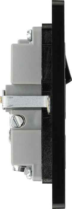 BG Evolve PCDMG21U2B 13A Single Switched Power Socket + 2xUSB(2.1A) - Matt Grey (Black) - westbasedirect.com