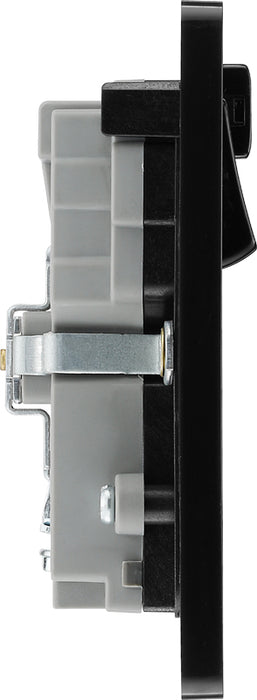 BG Evolve PCDMG22UWRB 13A Double Switched Power Socket + WiFi Extender + 1xUSB(2.1A) - Matt Grey (Black) - westbasedirect.com