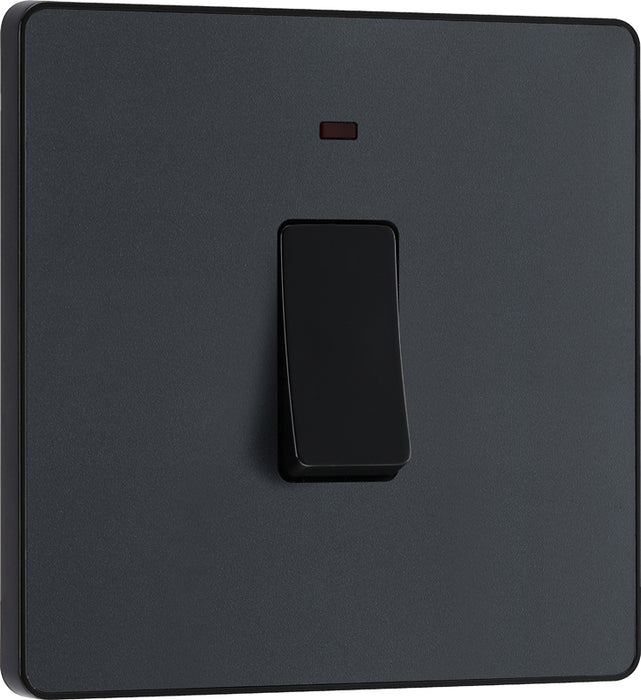 BG Evolve PCDMG31B 20A Double Pole Switch with Power LED Indicator - Matt Grey (Black) - westbasedirect.com