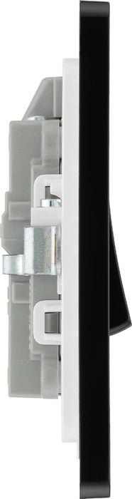 BG Evolve PCDMG31B 20A Double Pole Switch with Power LED Indicator - Matt Grey (Black) - westbasedirect.com