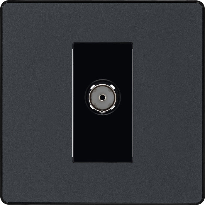 BG Evolve PCDMG60B Single Socket for TV or FM Co-Axial Aerial Connection - Matt Grey (Black) - westbasedirect.com
